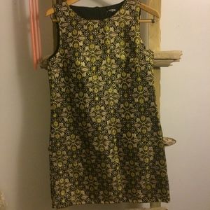 NWT Baroque Style FASHION UNION Gold Shift Dress